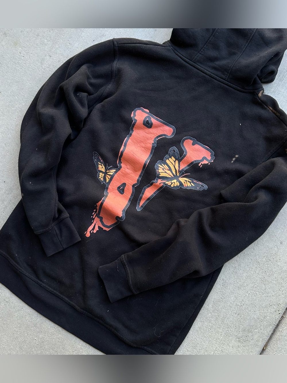 VLONE Juice WRLD 999 Legends Never Die Butterfly Hoodie Men's Medium